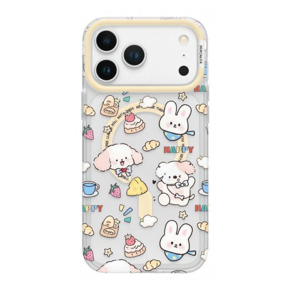 Coque iPhone "Happy Bunny Snack" — Édition Kawaïï Sweet Treat